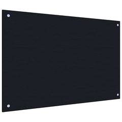 vidaXL Kitchen Backsplash 2 pcs Black 90 x 50 cm Tempered Glass 3