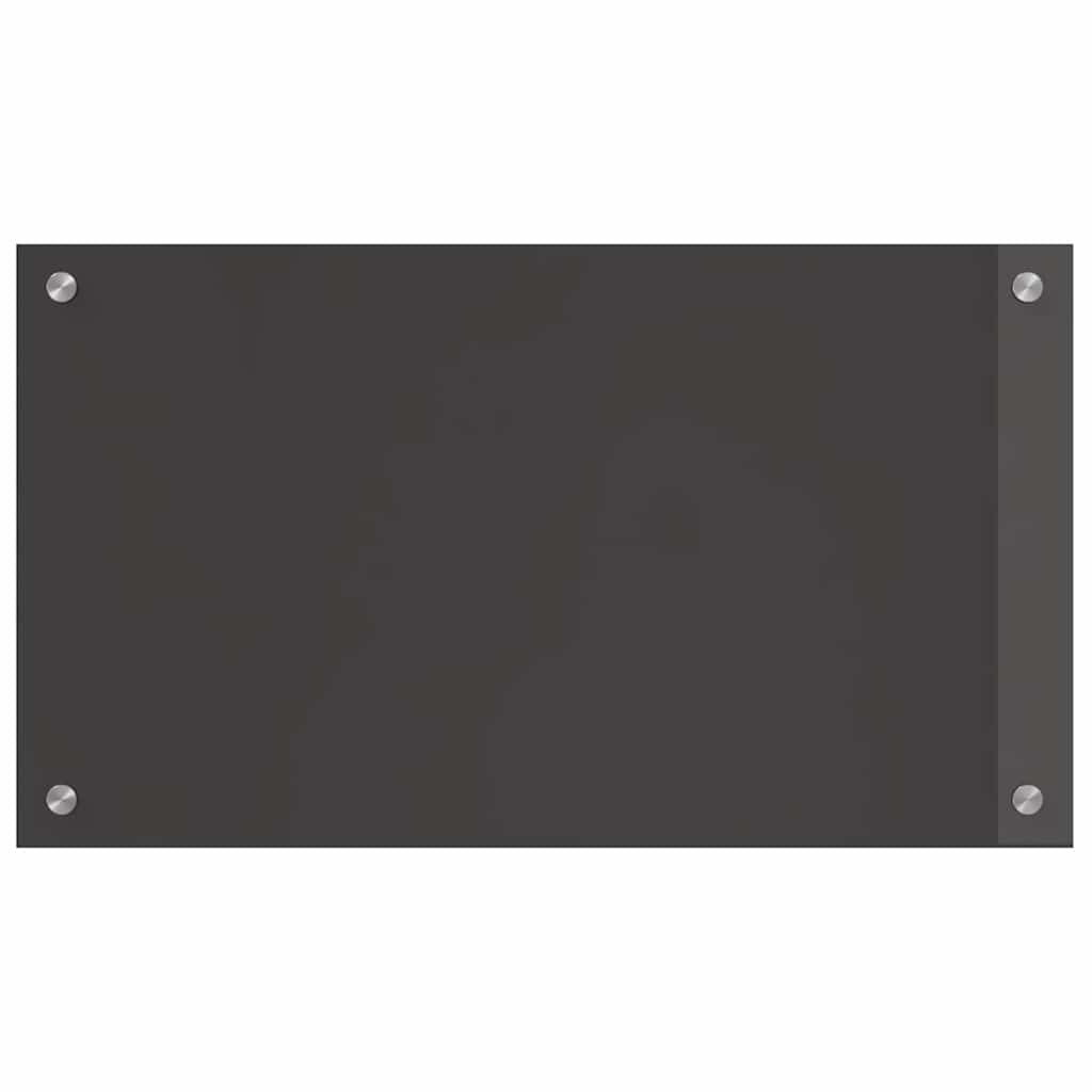 vidaXL Kitchen Backsplash 2 pcs Dark Grey 70 x 40 cm Tempered Glass 4