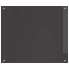 vidaXL Kitchen Backsplash 2 pcs Dark Grey 70 x 60 cm Tempered Glass 4
