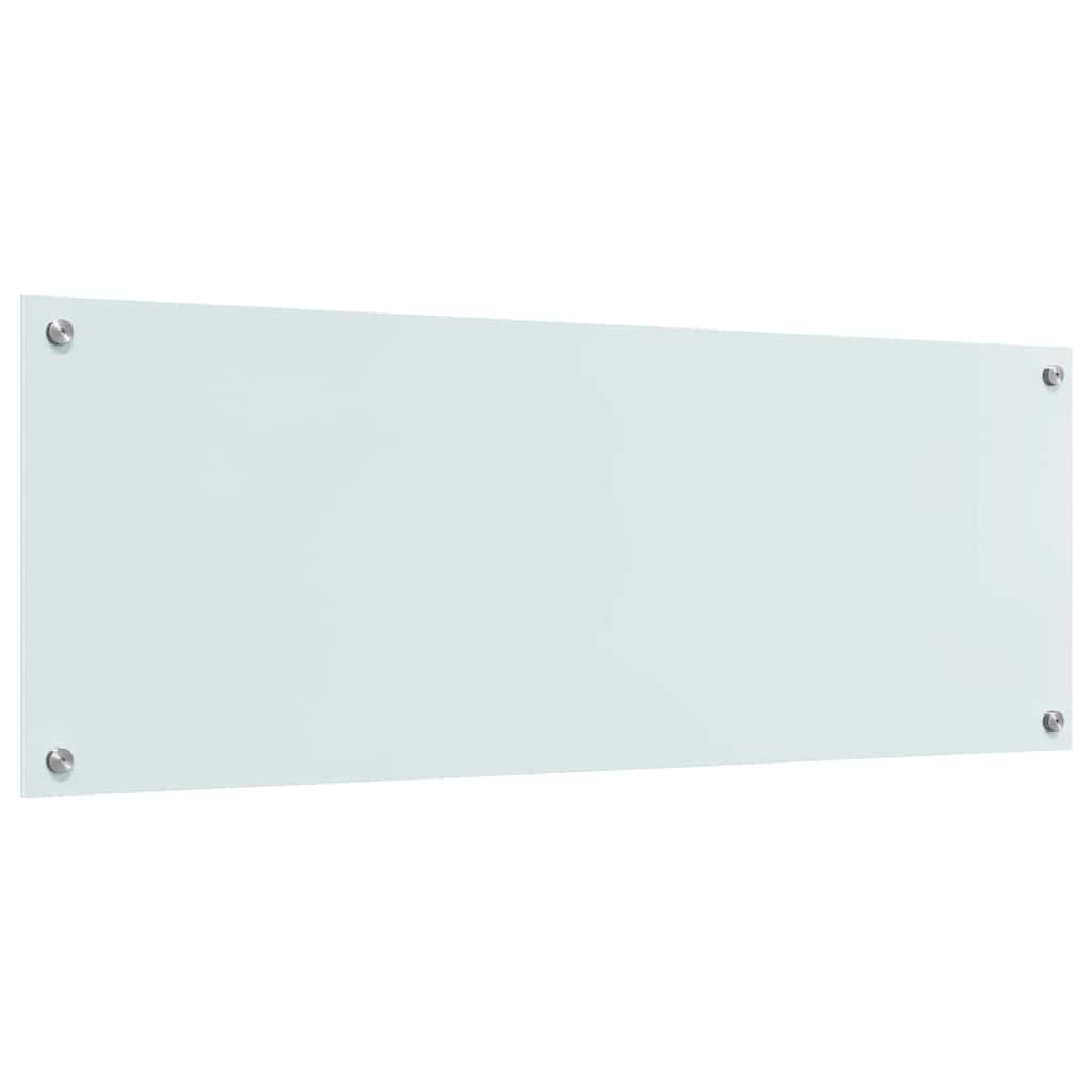 Kitchen Backsplash 110 x 40 cm Tempered Glass 2 pcs White 110 cm