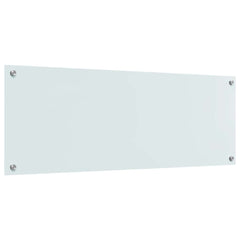 Kitchen Backsplash 110 x 40 cm Tempered Glass 2 pcs White 110 cm