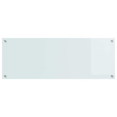 Kitchen Backsplash 110 x 40 cm Tempered Glass 2 pcs White 110 cm