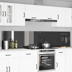 Kitchen Backsplash 70 x 50 cm Tempered Glass 2 pcs Dark Grey 120 cm