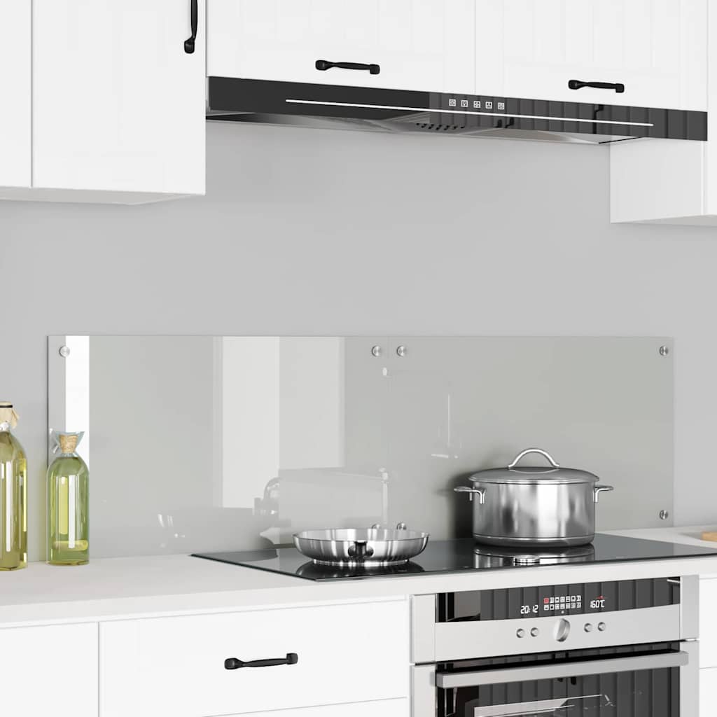 vidaXL Kitchen Backsplash 70 x 40 cm Tempered Glass 2 pcs Transparent