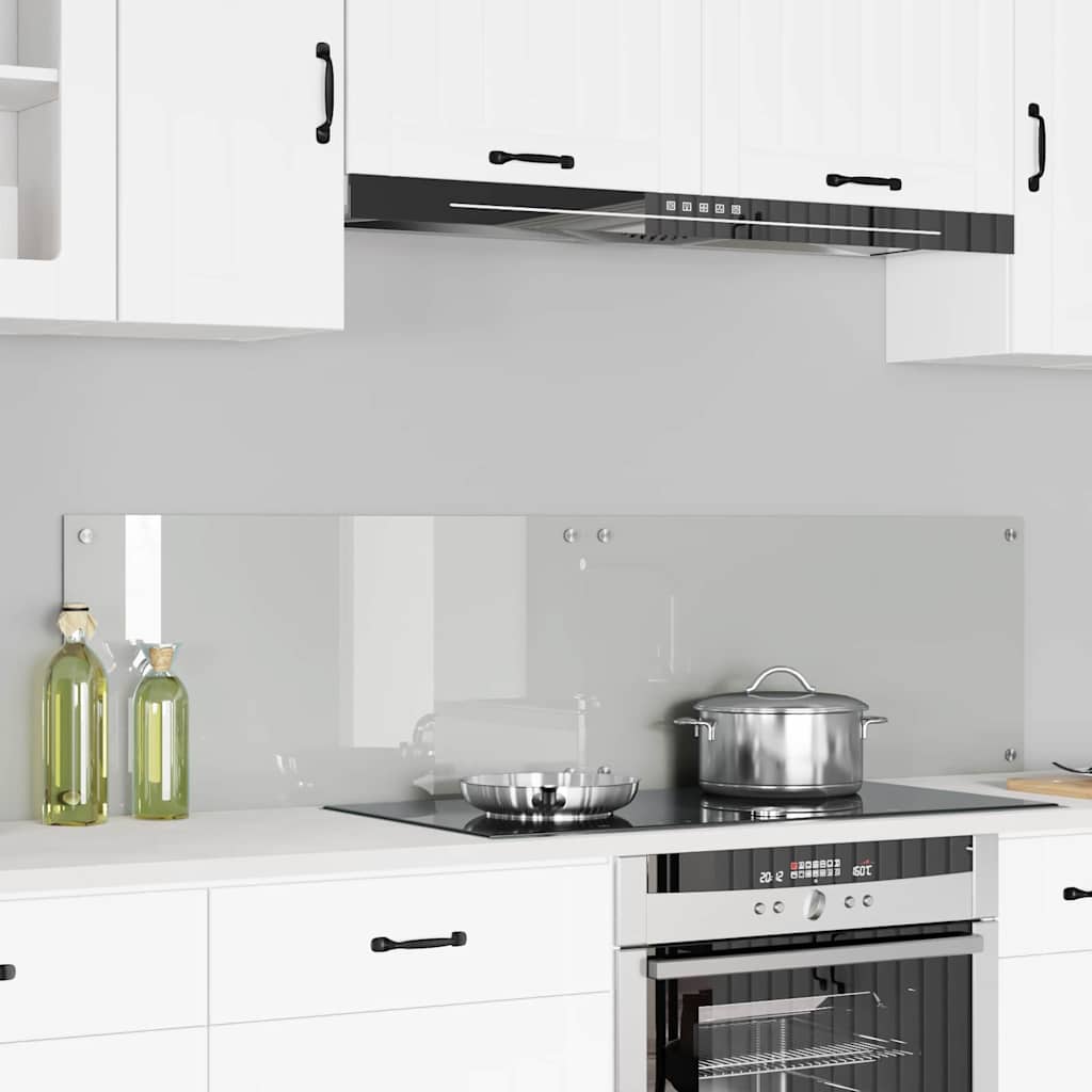 vidaXL Kitchen Backsplash 70 x 40 cm Tempered Glass 2 pcs Transparent