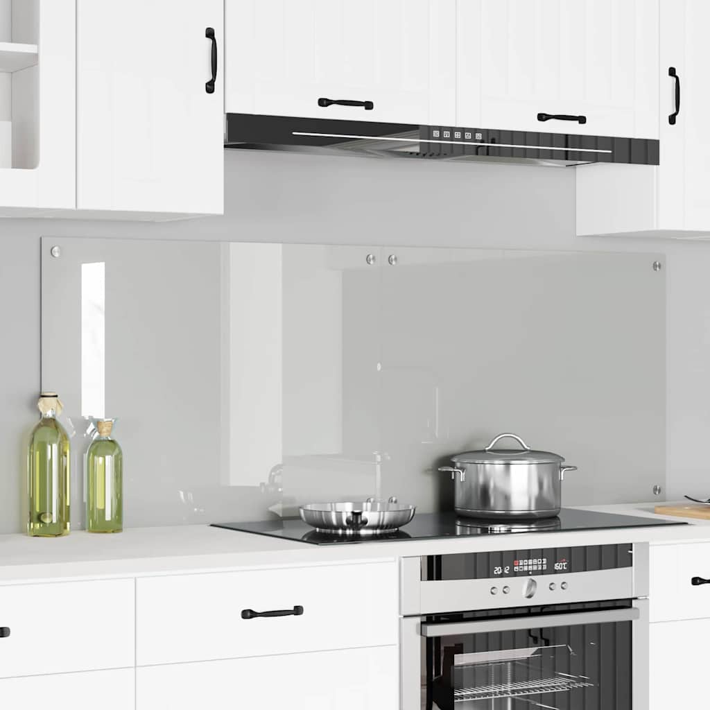vidaXL Kitchen Backsplash 70 x 40 cm Tempered Glass 2 pcs Transparent