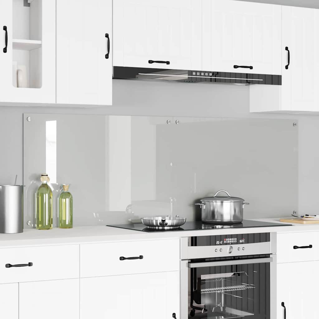 vidaXL Kitchen Backsplash 70 x 40 cm Tempered Glass 2 pcs Transparent