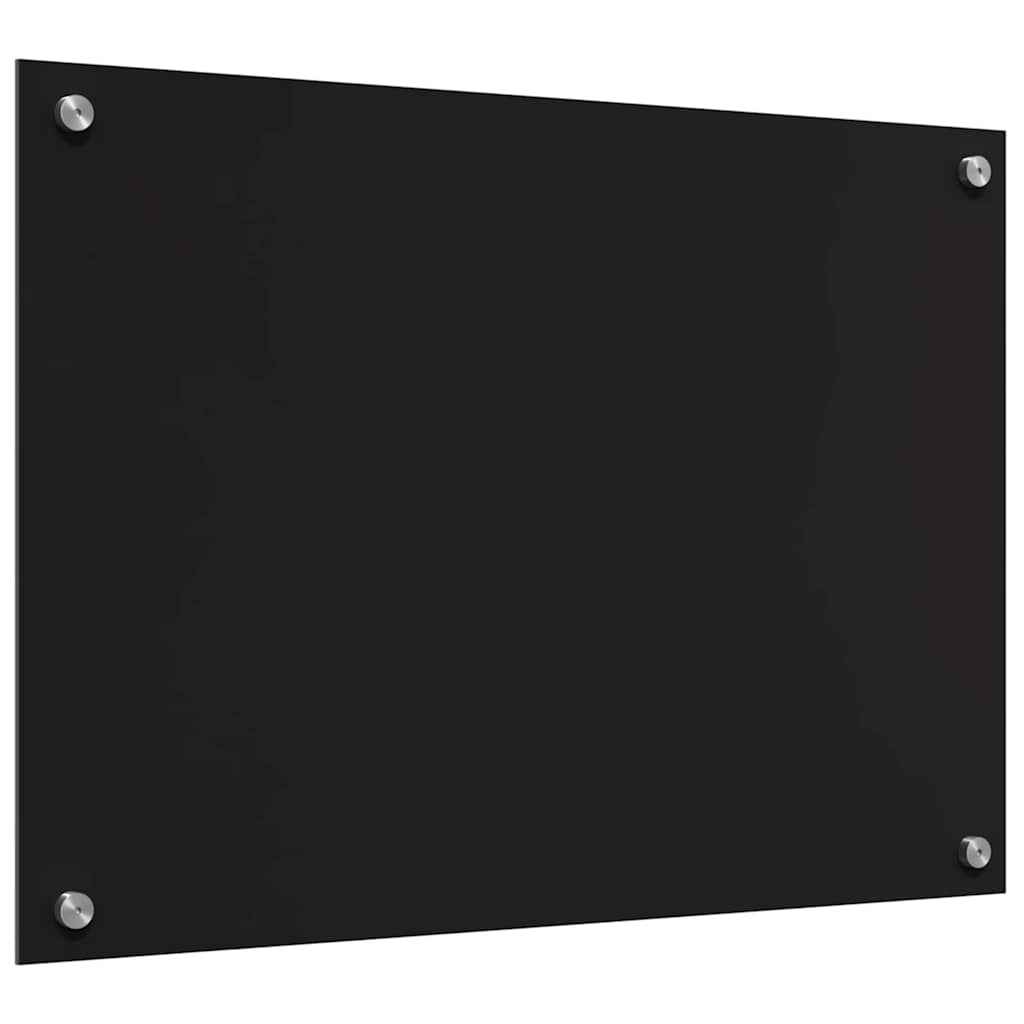 vidaXL Kitchen Backsplash 2 pcs Black 70 x 50 cm Tempered Glass 6