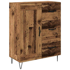 Highboard 69.5x34x180 cm Engineered Wood 1 Wood Door 3 Drawers Old wood
