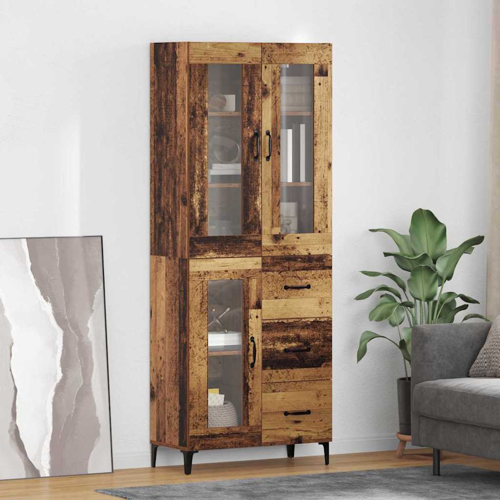 Highboard 69.5 x 34 x 180 cm Engineered Wood Old wood