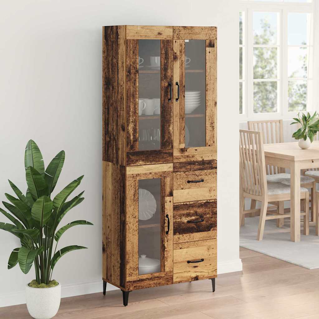 Highboard 69.5 x 34 x 180 cm Engineered Wood Old wood