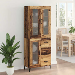 Highboard 69.5 x 34 x 180 cm Engineered Wood Old wood