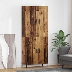 Highboard 69.5x34x180 cm Engineered Wood 2 Doors Old wood