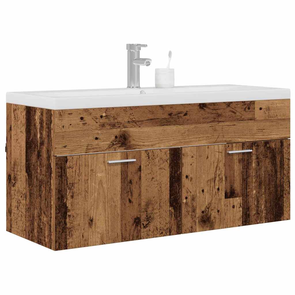 Bathroom Cabinet Old Wood 100 x 38.5 x 46 cm Engineered Wood 3