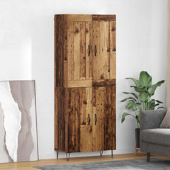 Highboard 69.5x34x180 cm Engineered Wood 2 Doors Old wood