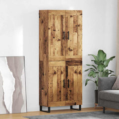 Highboard 69.5x34x180 cm Engineered Wood 2 Wood Doors Old wood