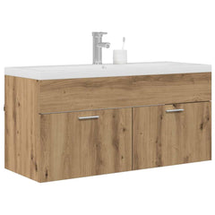 Bathroom Cabinet Artisan Oak 100 x 38.5 x 46 cm Engineered Wood 3
