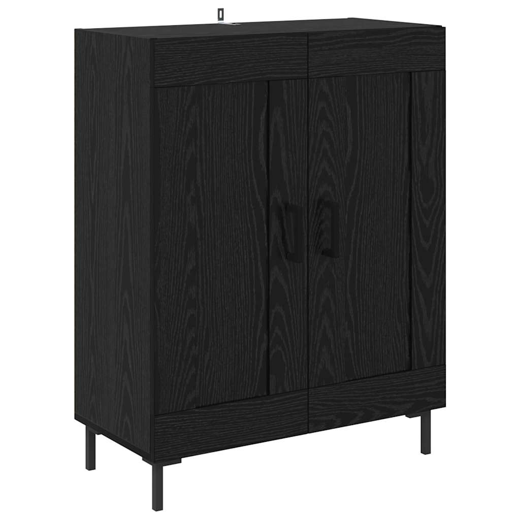 Highboard 69.5x34x180 cm Engineered Wood 2 Wood Doors Black oak