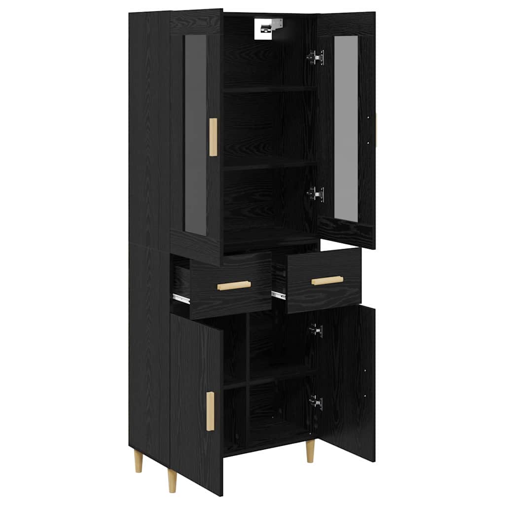 Highboard 69.5 x 34 x 180 cm Engineered Wood Black oak
