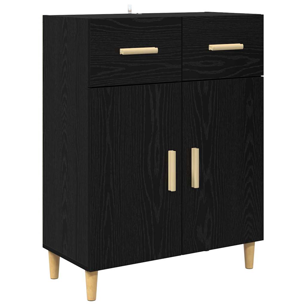 Highboard 69.5 x 34 x 180 cm Engineered Wood Black oak