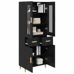 Highboard 69.5 x 34 x 180 cm Engineered Wood Black oak