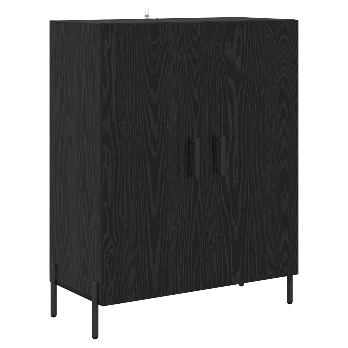 Highboard 69.5x34x180 cm Engineered Wood 2 Doors Black oak