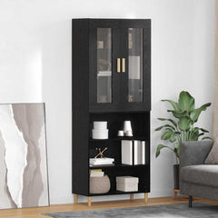 Highboard 69.5 x 34 x 180 cm Black oak