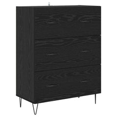 Highboard 69.5x34x180 cm Engineered Wood 3 Drawers Black oak