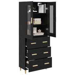 Highboard 69.5 x 34 x 180 cm Black oak
