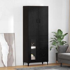 Highboard 69.5 x 34 x 180 cm Engineered Wood Black oak