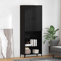 Highboard 69.5 x 34 x 180 cm Engineered Wood Black oak