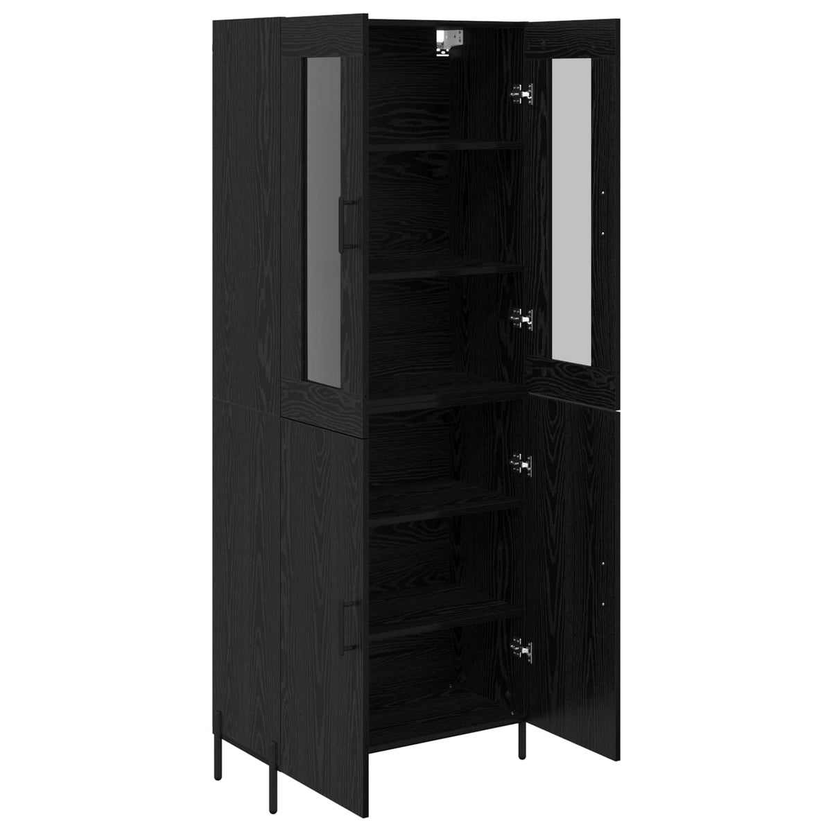 Highboard 69.5x34x180 cm Engineered Wood 2 Doors Black oak