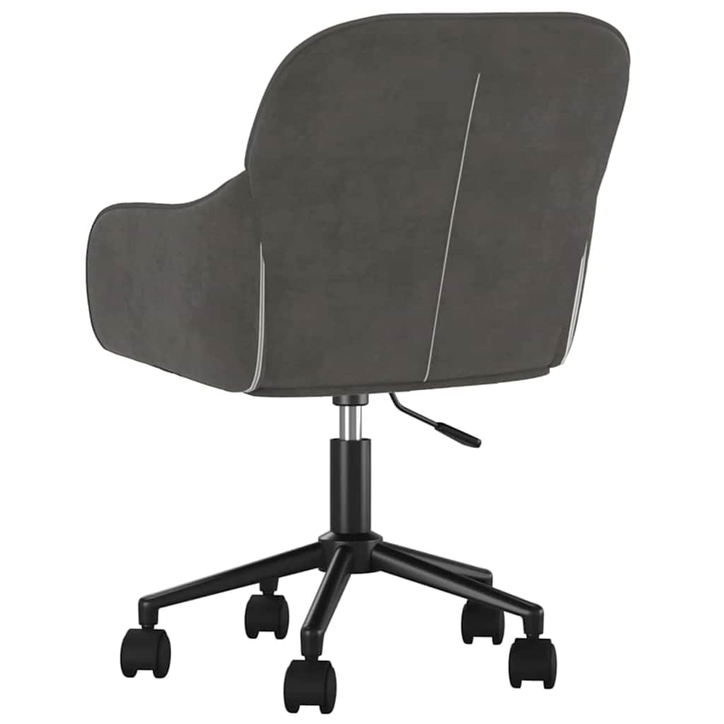 Office Chair with Wheel 56 x 61.5 x 72 cm Velvet Dark grey