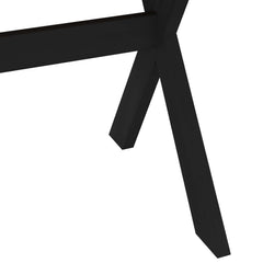 vidaXL Dining Table NOAIN 160 cm Solid Pine Wood Black Rectangular 6