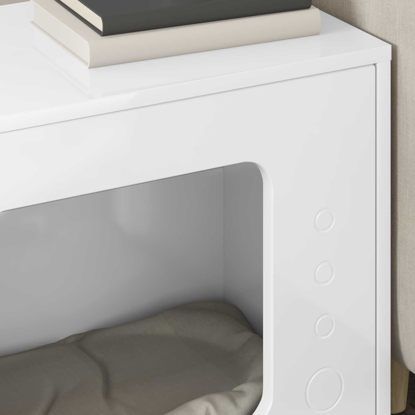 vidaXL Cat House Gloss White 51 x 30 x 42.5 cm Engineered Wood 4