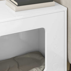 vidaXL Cat House Gloss White 51 x 30 x 42.5 cm Engineered Wood 4