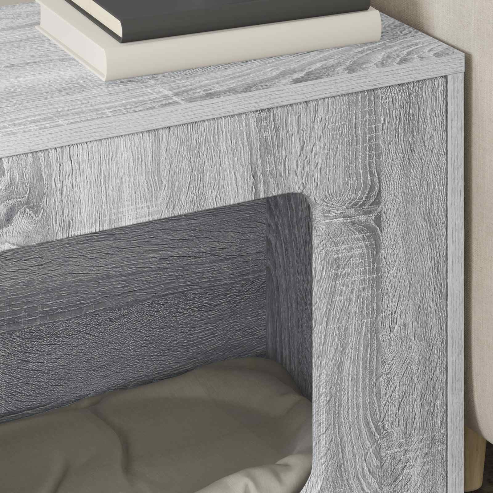vidaXL Cat House Grey Sonoma 51 x 30 x 42.5 cm Engineered Wood 4