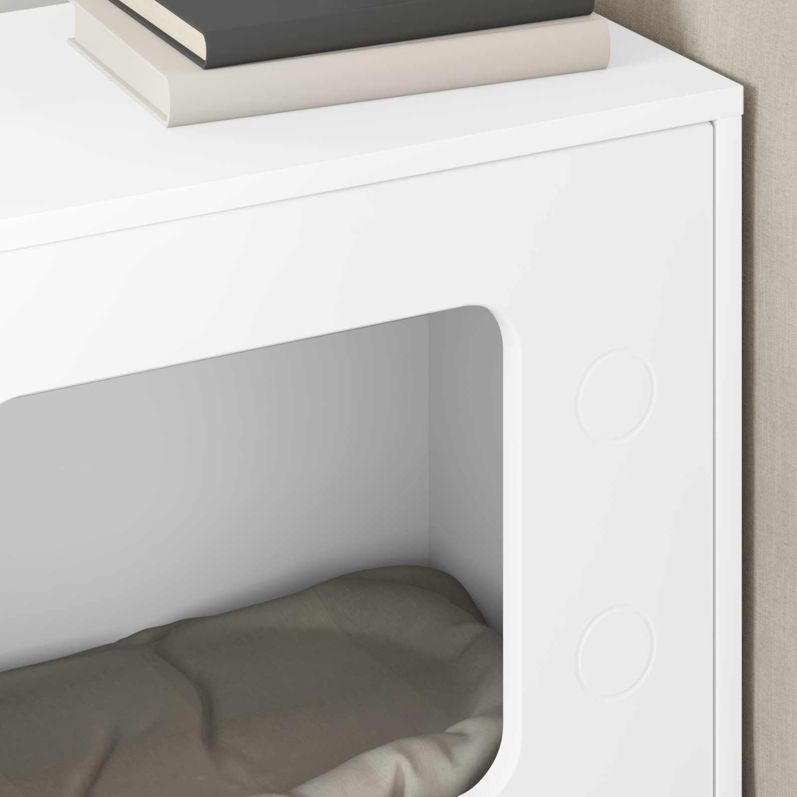 vidaXL Cat House White 51 x 30 x 52 cm Engineered Wood 4