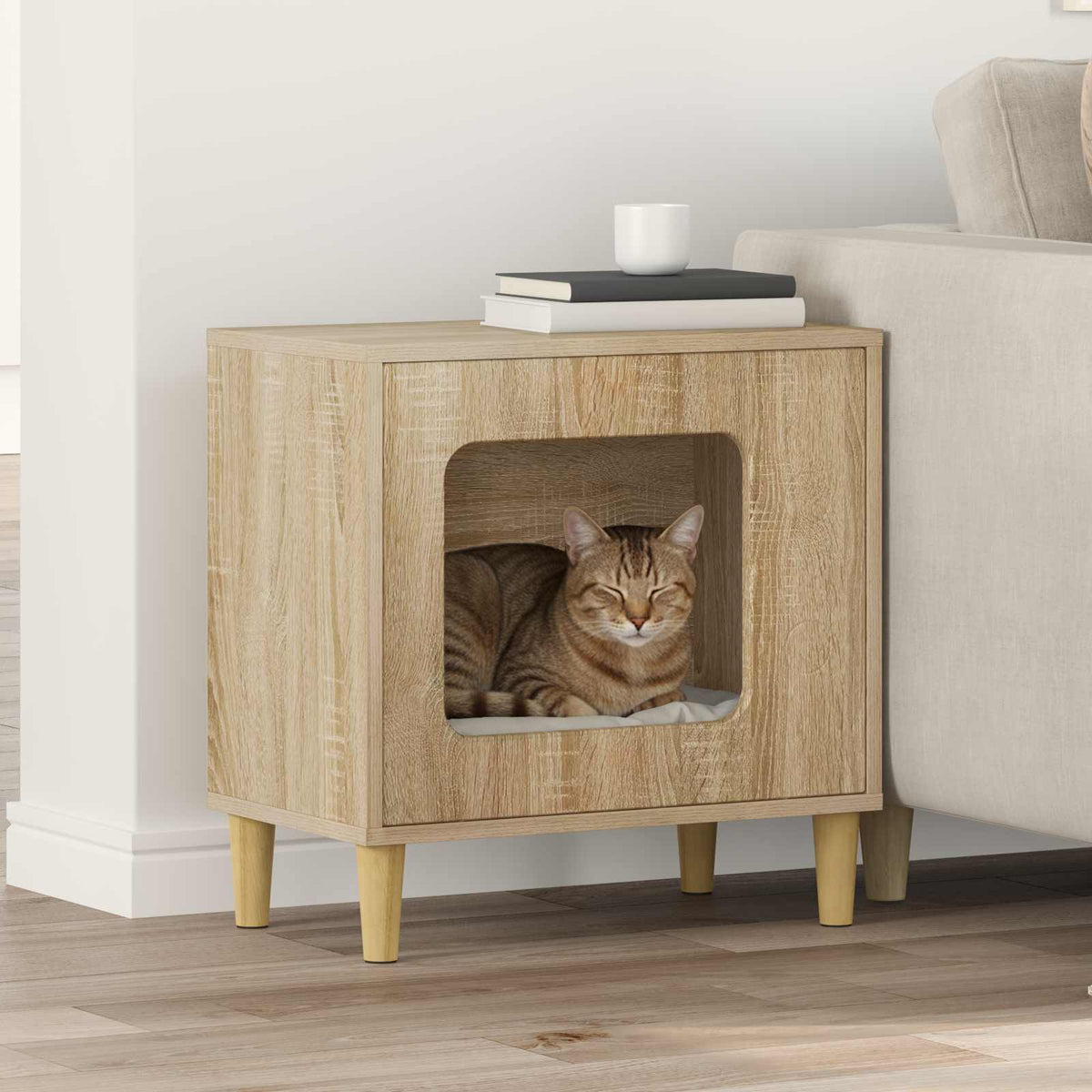 Cat House 51 x 30 x 52 cm Engineered Wood Sonoma oak