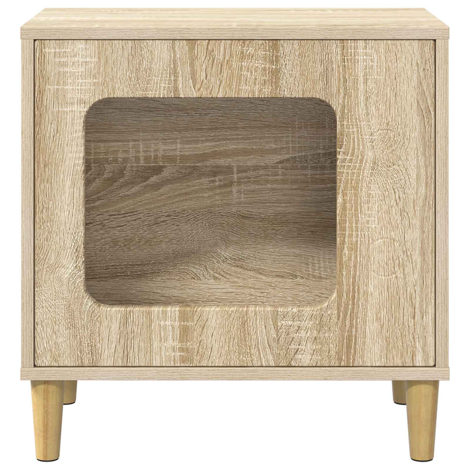 vidaXL Cat House Sonoma 51 x 30 x 52 cm Engineered Wood 5