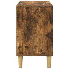 vidaXL Cat House Smoked Oak 51 x 30 x 52 cm Engineered Wood 6