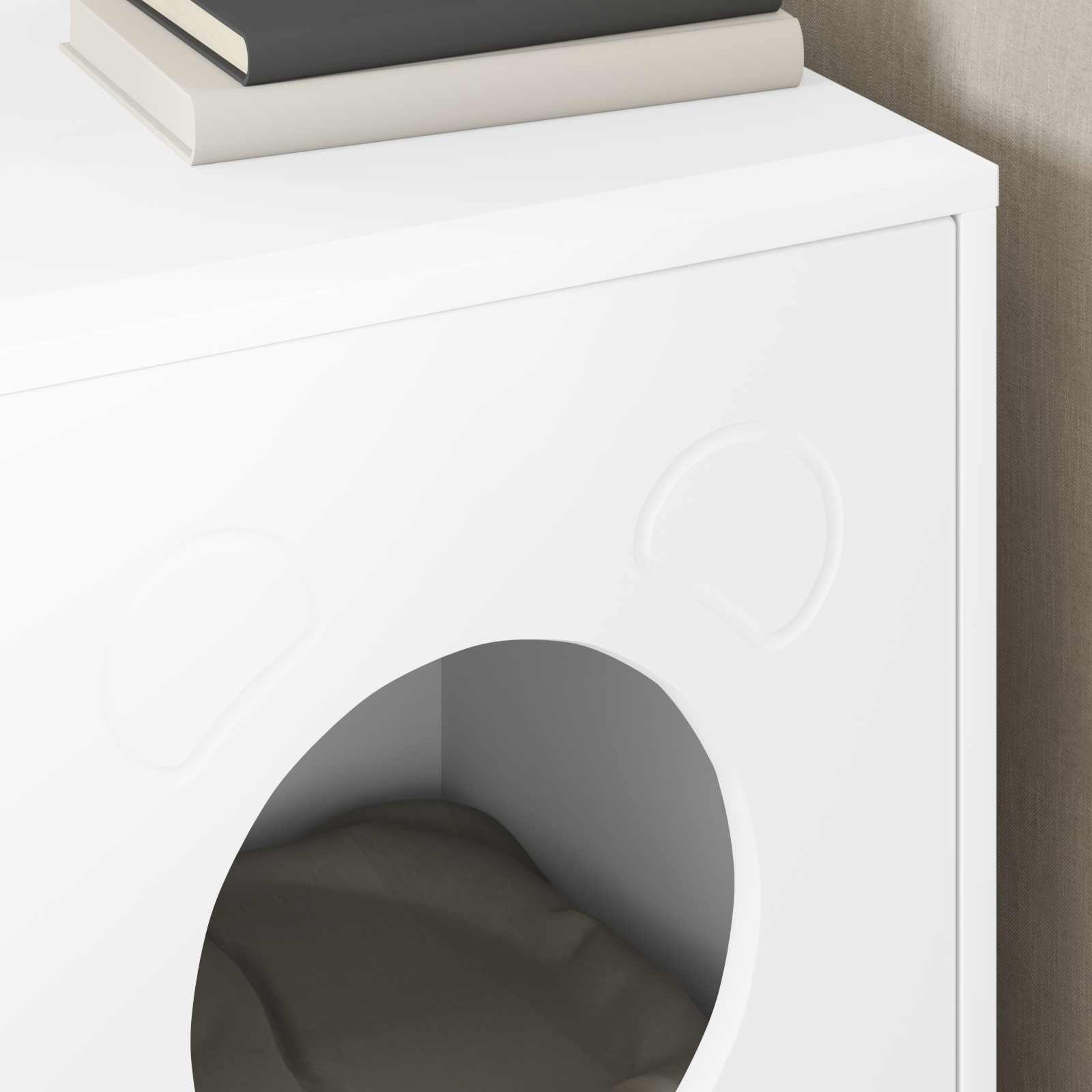 vidaXL Cat House White 42.5 x 40 x 53 cm Engineered Wood 4