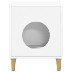 vidaXL Cat House White 42.5 x 40 x 53 cm Engineered Wood 5