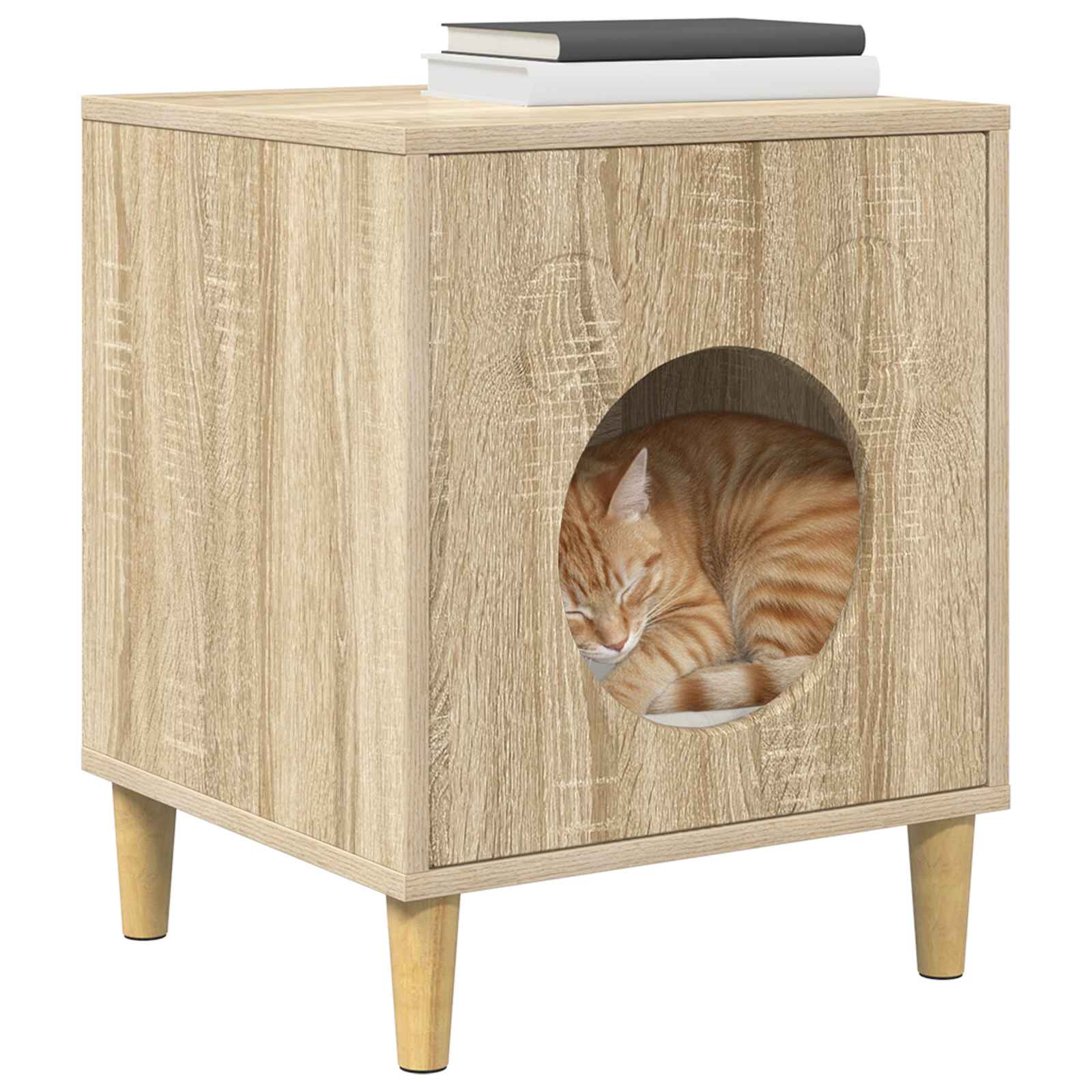 vidaXL Cat House Sonoma 42.5 x 40 x 53 cm Engineered Wood 3