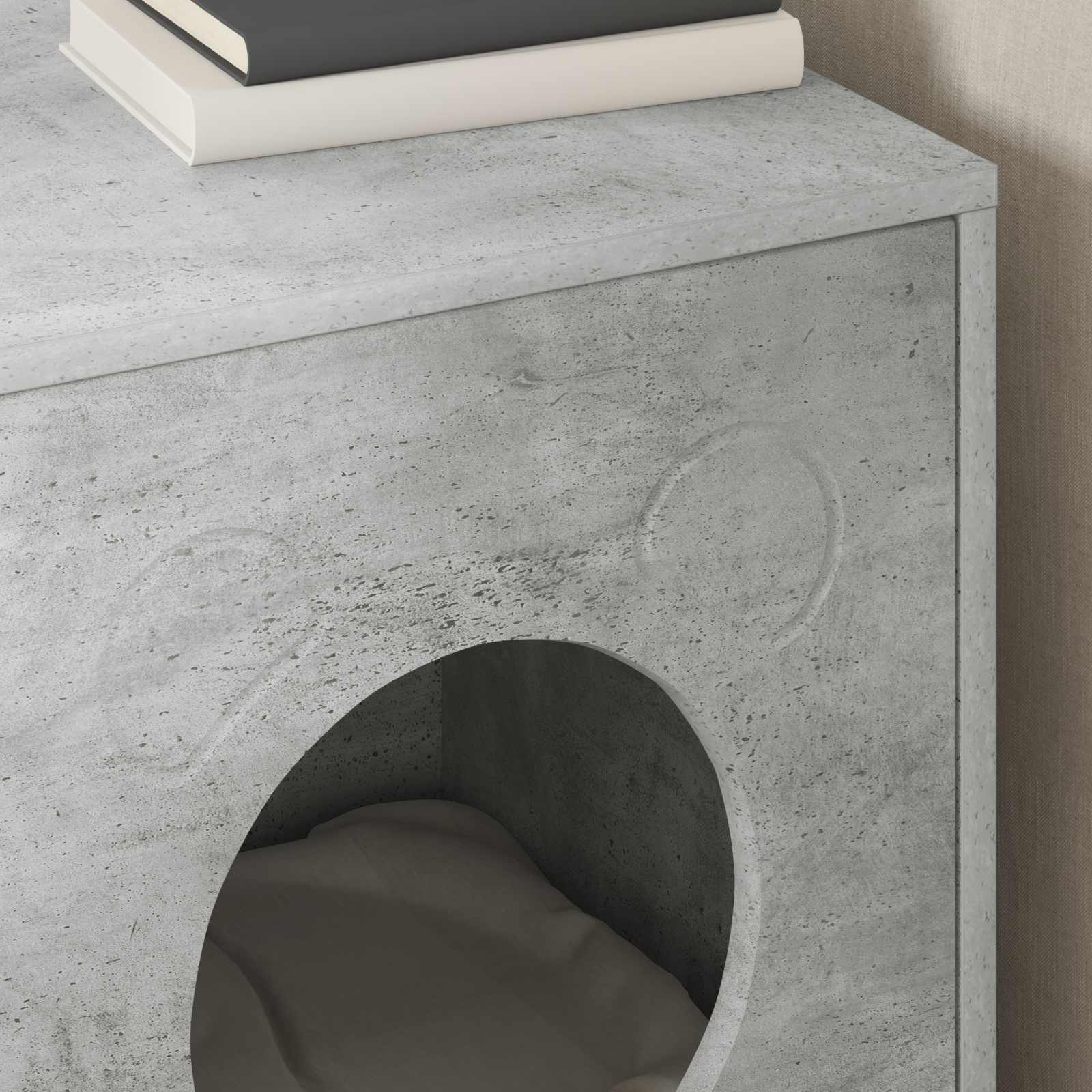 vidaXL Cat House Concerte 42.5 x 40 x 53 cm Engineered Wood 4