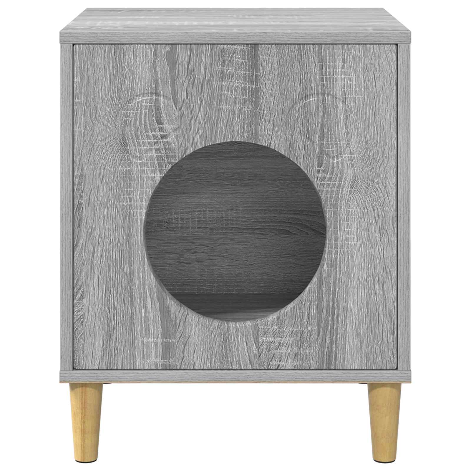 vidaXL Cat House Grey Sonoma 42.5 x 40 x 53 cm Engineered Wood 5