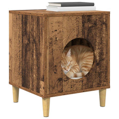 vidaXL Cat House Old Wood 42.5 x 40 x 53 cm Engineered Wood 3