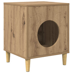 vidaXL Cat House Artisian Oak 42.5 x 40 x 53 cm Engineered Wood 2