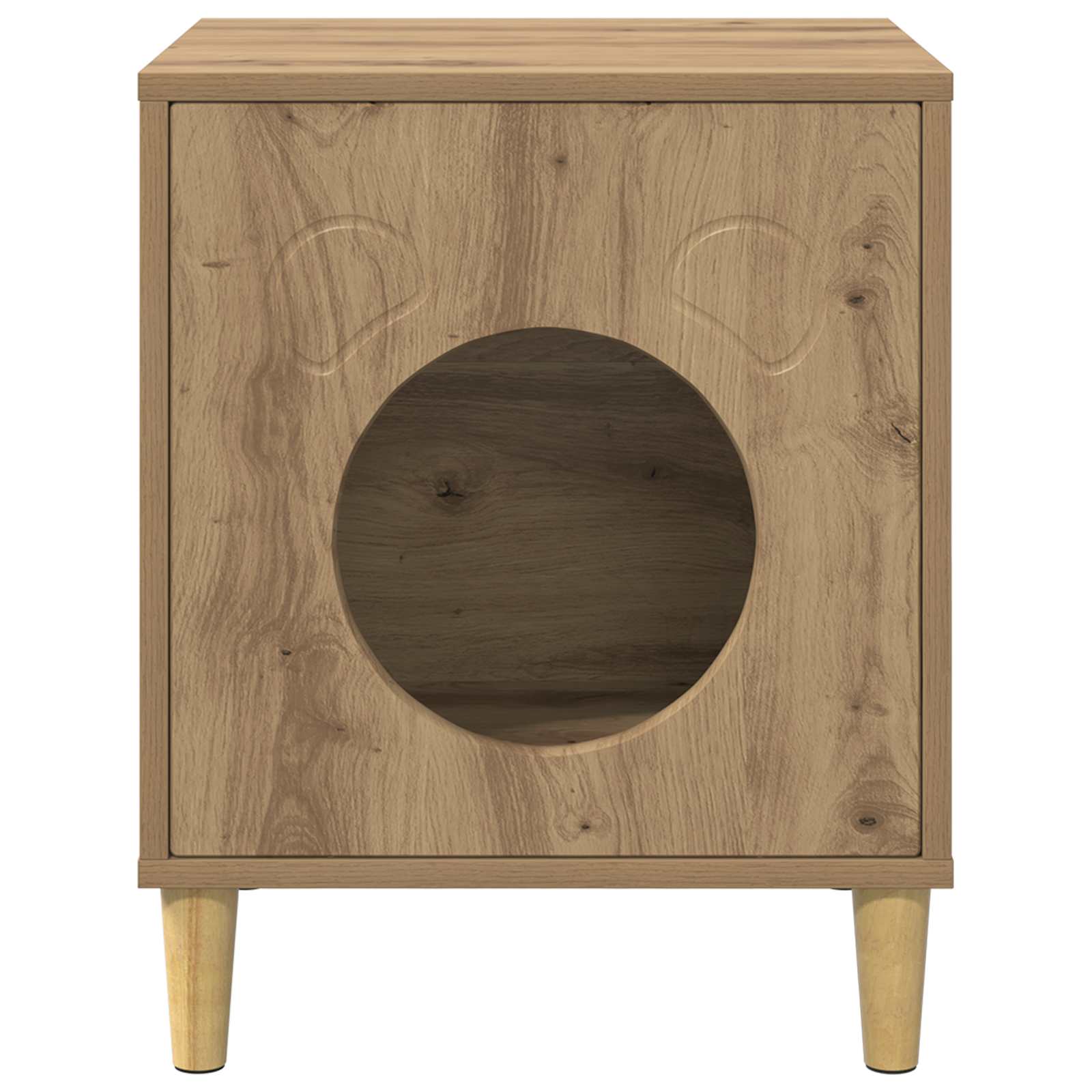vidaXL Cat House Artisian Oak 42.5 x 40 x 53 cm Engineered Wood 5