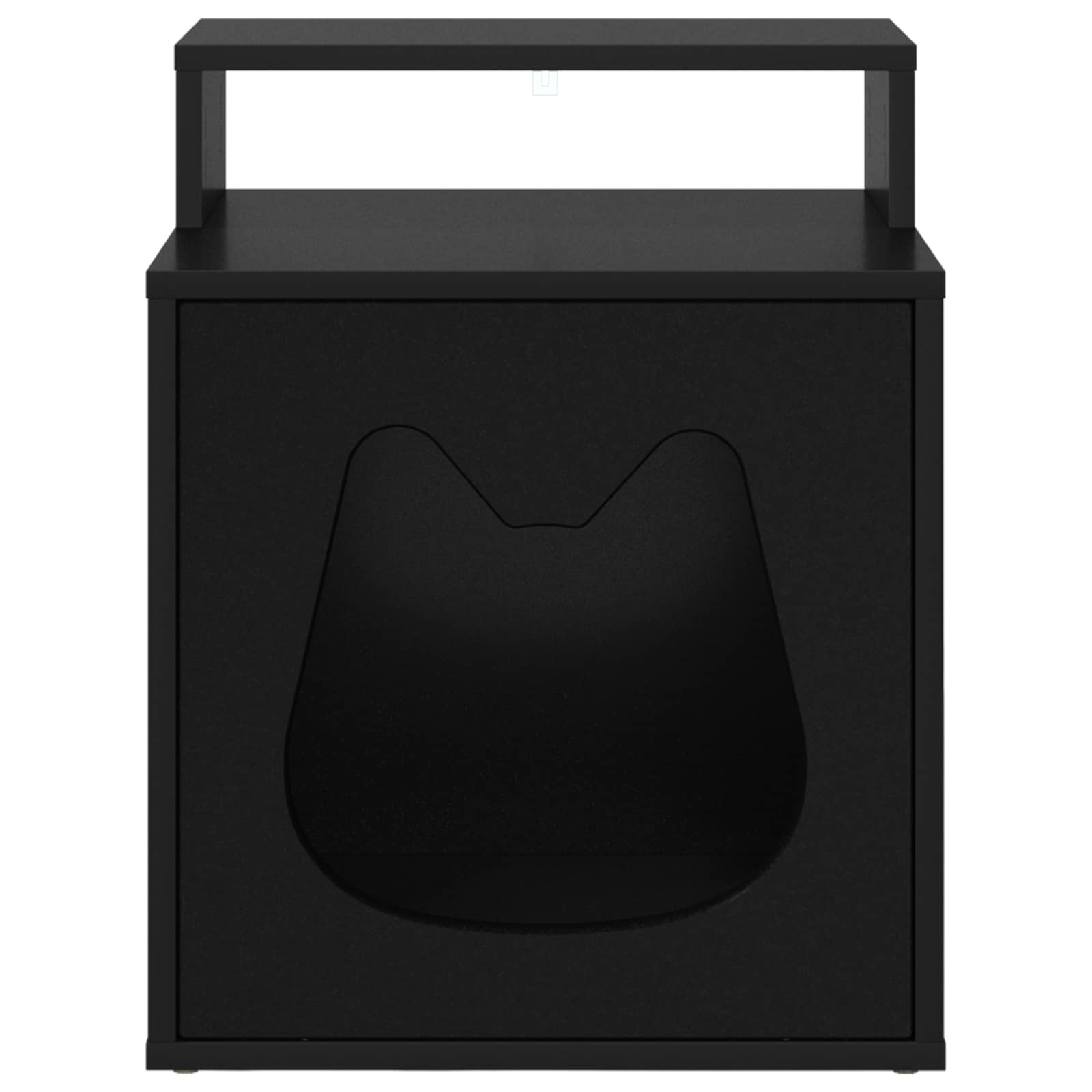 vidaXL Cat House Black 42.5 x 40 x 53.5 cm Engineered Wood 5